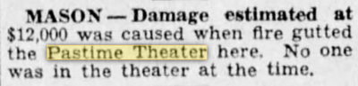 Farr Theatre (Rayner Opera House) - 1931 Article On Fire (newer photo)